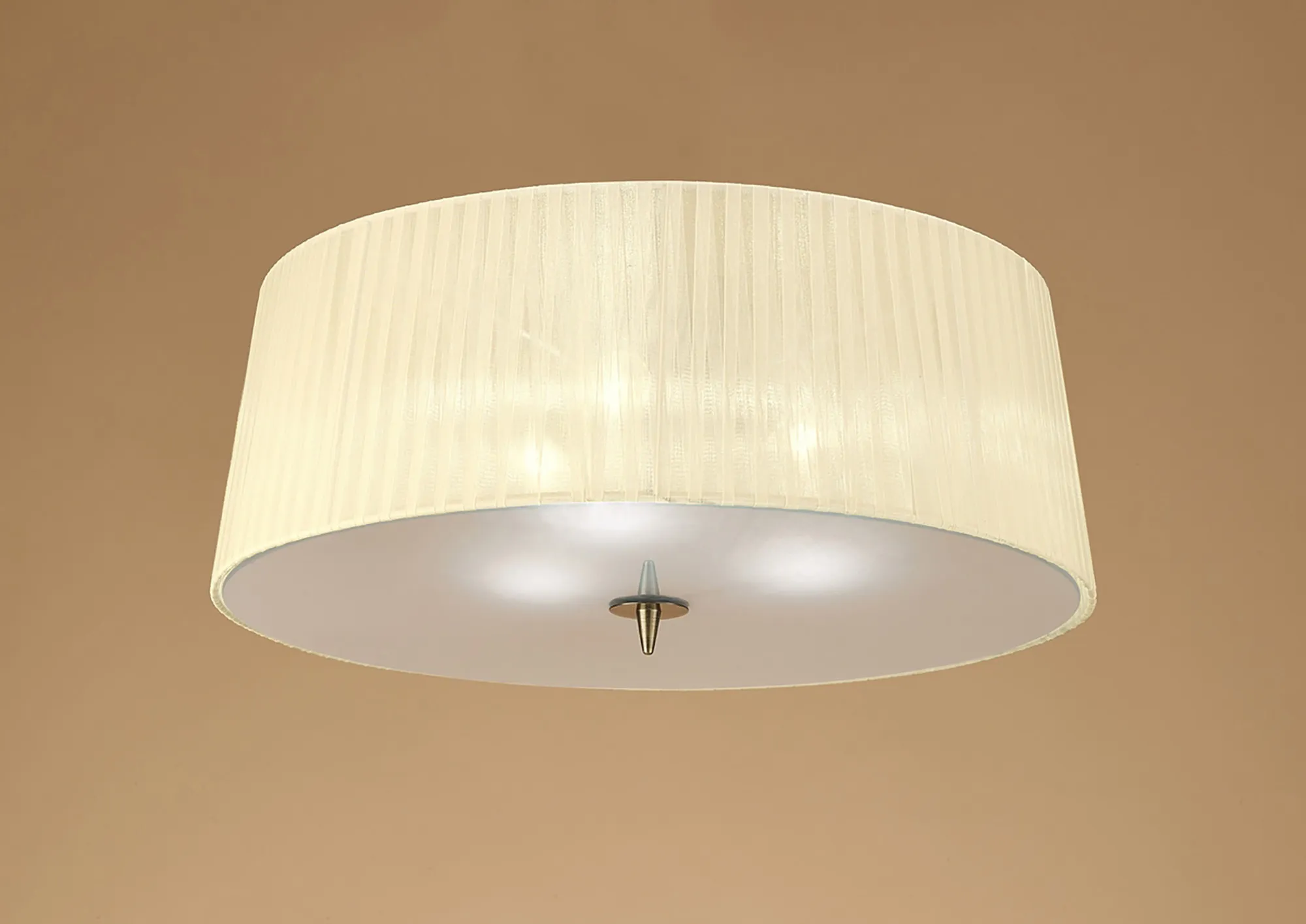 Loewe Antique Brass-Cream Ceiling Lights Mantra Flush Fittings Loewe Antique Brass-Cream Ceiling Lights Mantra Flush Fittings
